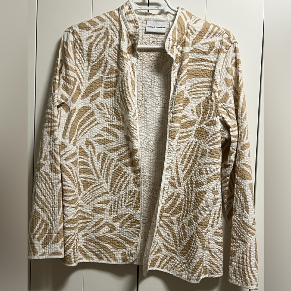 Alfred Dunner 100%  Cotton Light Quilted Jacket size 10